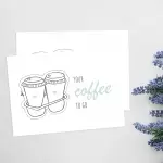 "Coffee To Go" Postkarte - Wonderspot