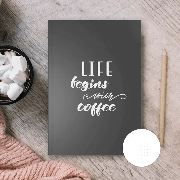 Punktraster Notizbuch "Coffee Is Life" Wonderspot