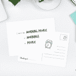 Wonderspot Schreibwaren Postkarte Mornings