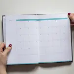 Minimal Black undatiert Kalender & Planer Wonderspot